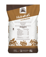 HidroKofi es un fertilizante compuesto NPK especialmente formulado para aplicación al suelo mediante sistemas de fertirrigación. Con una equilibrada composición de Nitrógeno (25%), Fósforo (4%) y Potasio (24%), junto con microelementos esenciales, es ideal para cultivos de Café, Plátano, Banano y Frutales.