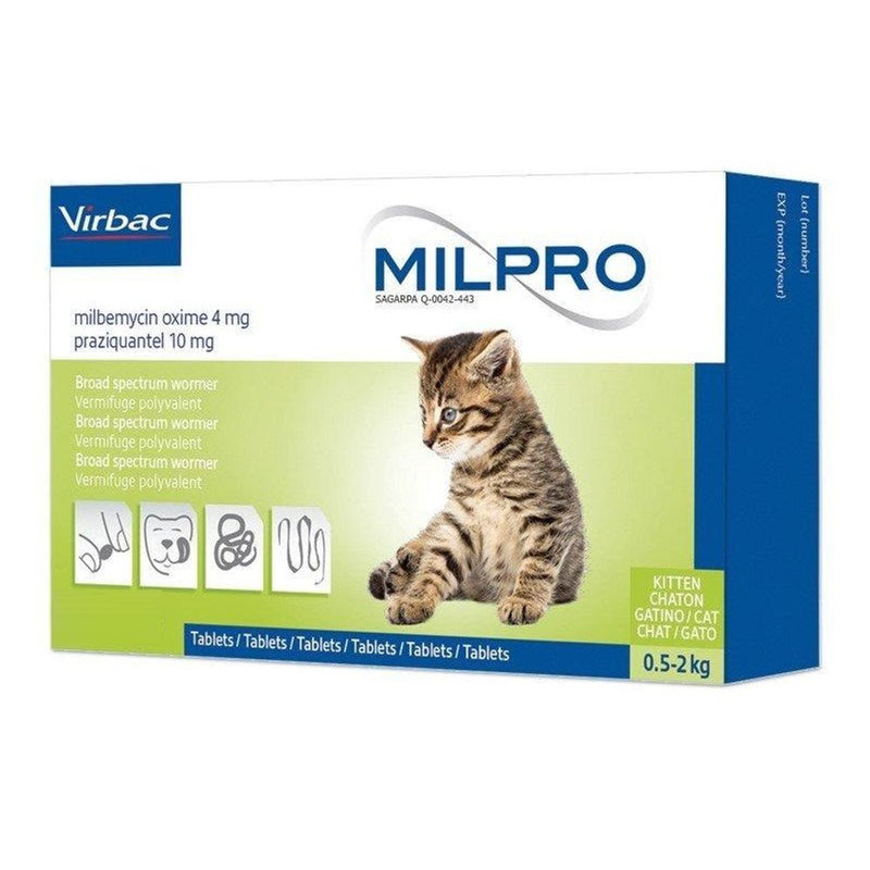 MILPRO Kitten 0.5 A 2 kg caja X4 tab|VIRBAC