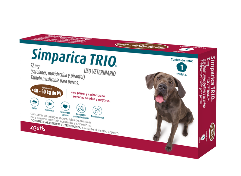 Simparica TRIO 40-60kg cafe x 1 tab