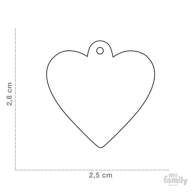 Placa de identificación para mascotas - Corazón pequeño BASIC - Accesorios Mascotas - Tierragro Colombia (5829471305878)