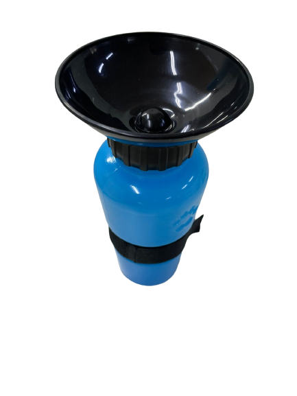 Bebedero perro portable flush azul