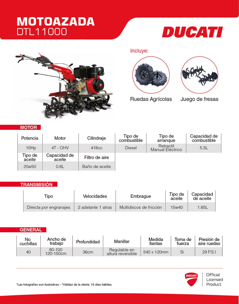 Motoazada DTL11000 DIESEL
