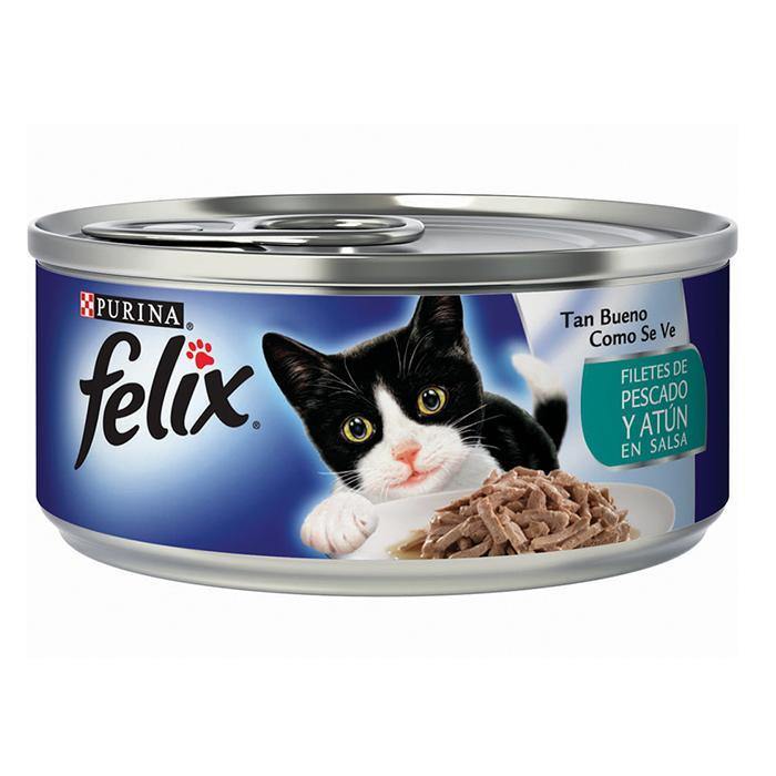 Felix lata filetes de pescado y atún en salsa x 156 gr|Purina