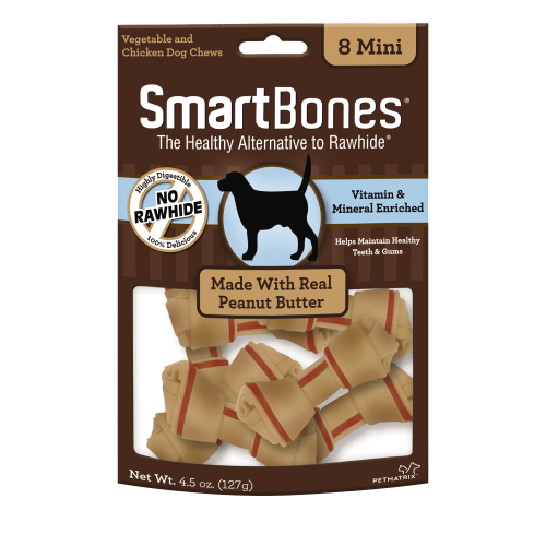 Smartbones peanut butter mini 8 pk|Gabrica
